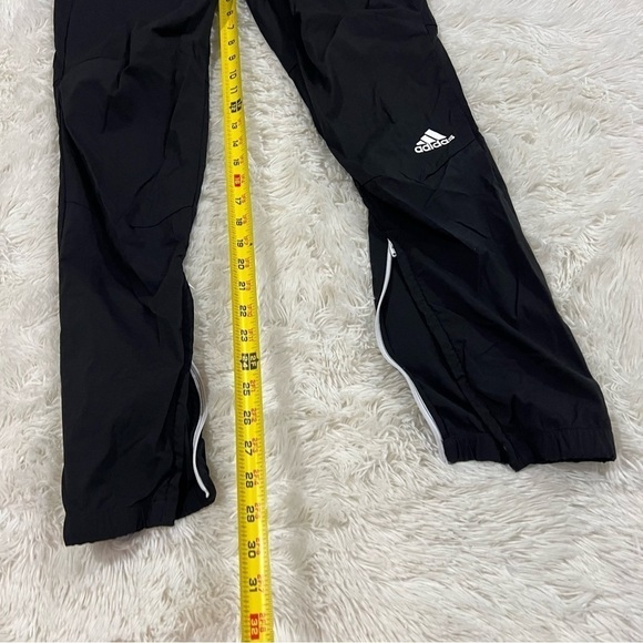 Adidas Womens High Rise Ankle Zip Track Pants Black Soccer Warm up Medium - Picture 3 of 13